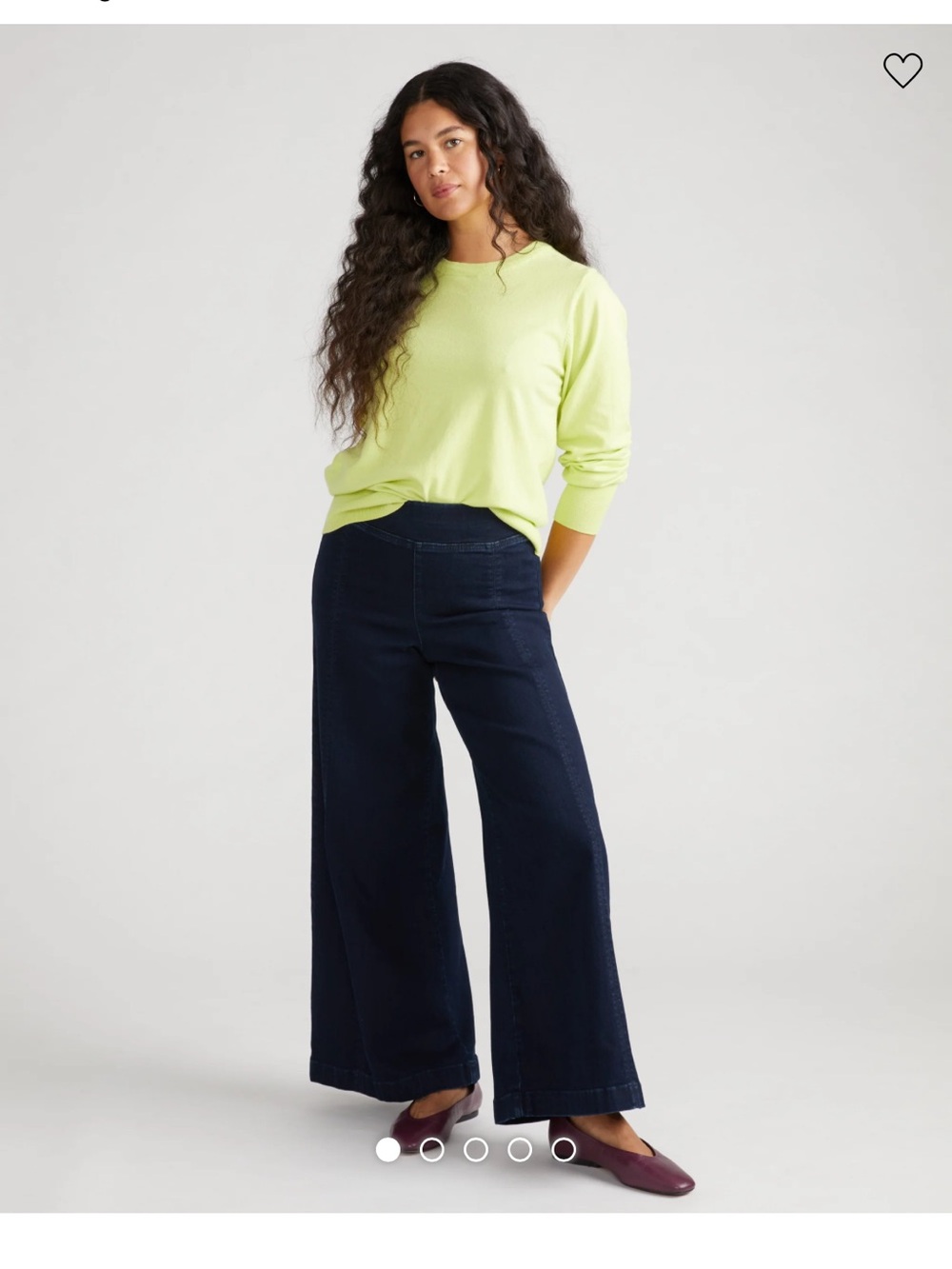 Universal Standard Olivia Pintuck Wide Jeans (size: medium) new without tags